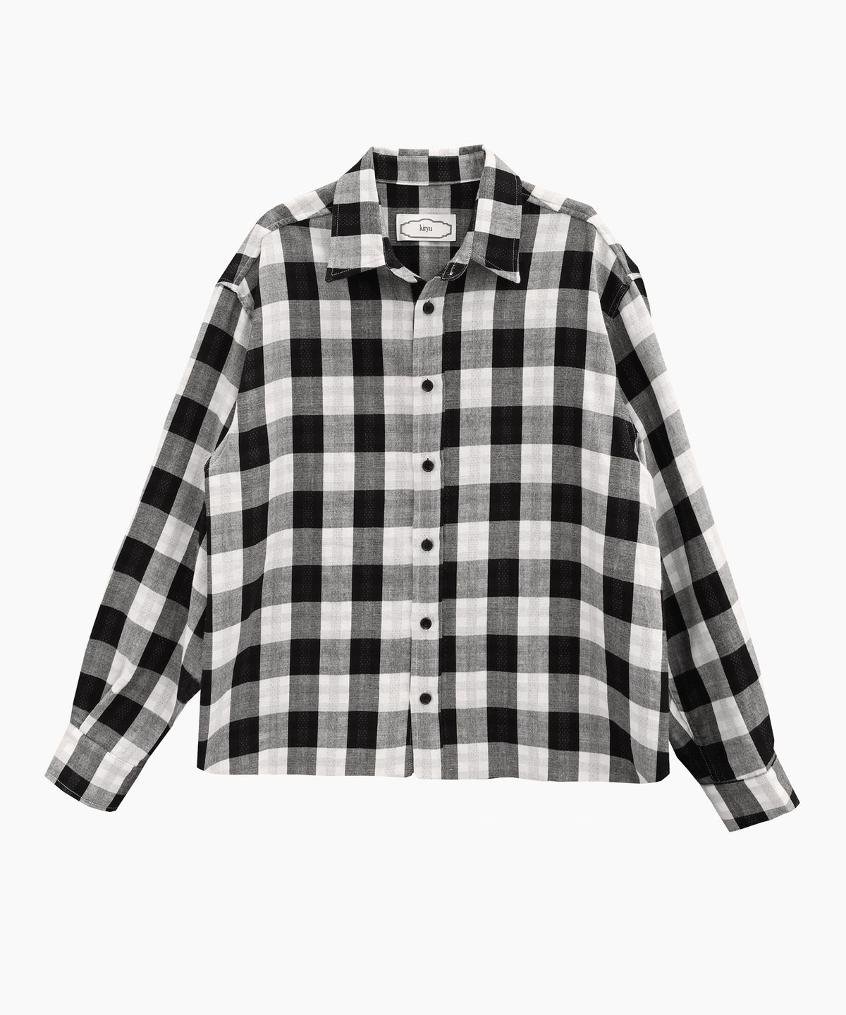 키류(KIRYU) BUFFALO BIG CHECK SHIRT_WHITE