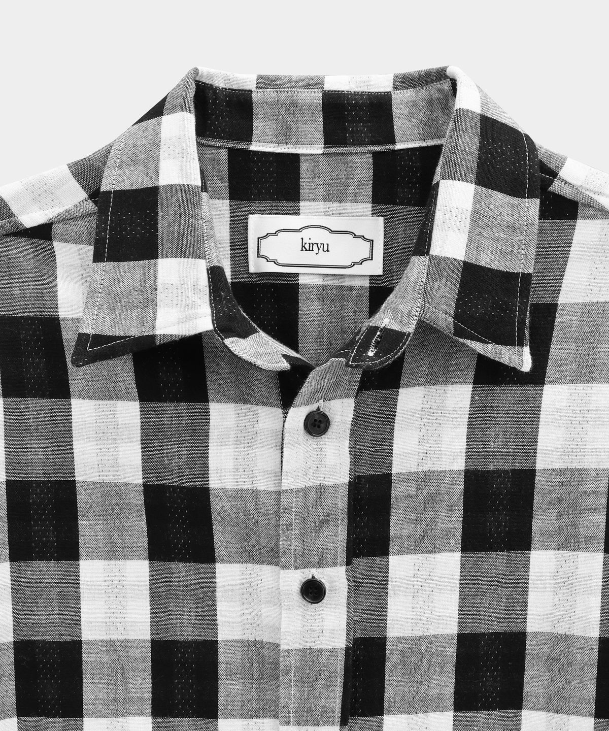키류(KIRYU) BUFFALO BIG CHECK SHIRT_WHITE
