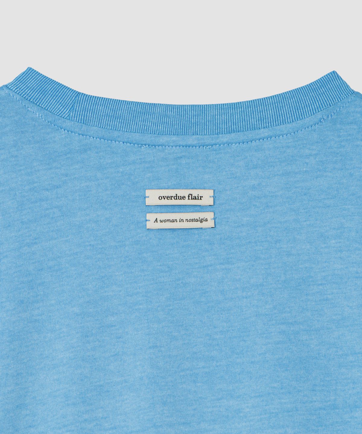 오버듀플레어(OVERDUEFLAIR) NEW VINTAGE PRINTING T-SHIRT_BLUE