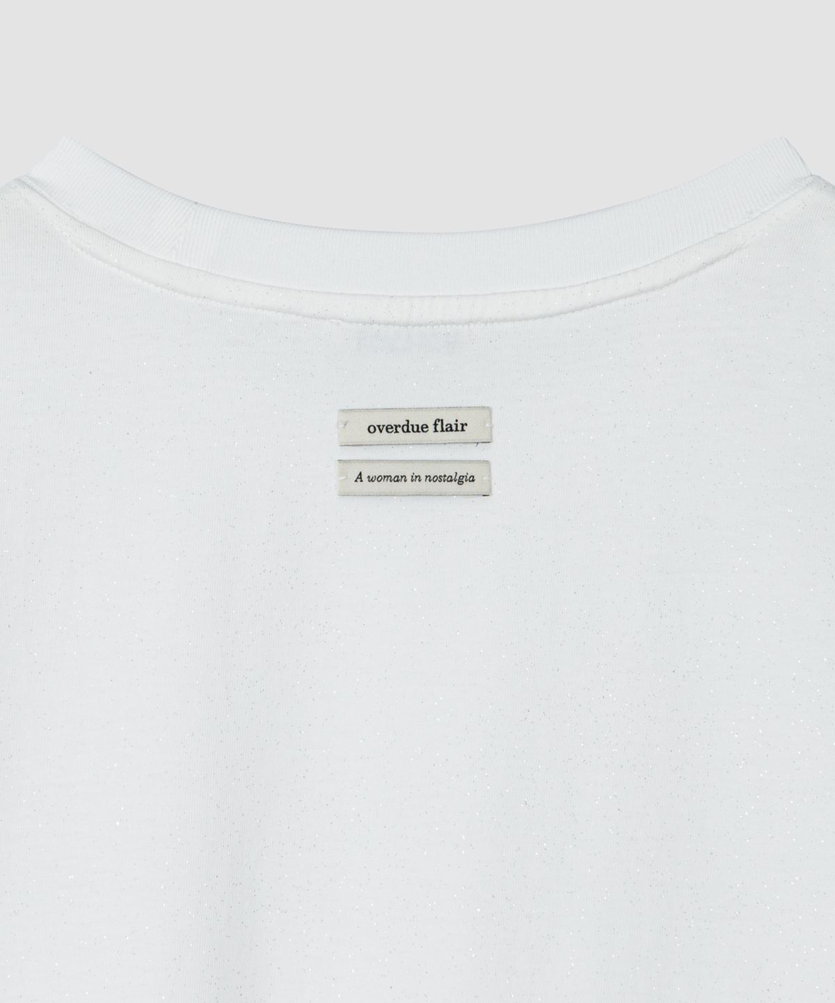 오버듀플레어(OVERDUEFLAIR) NEW VINTAGE PRINTING T-SHIRT_GLITTER WHITE