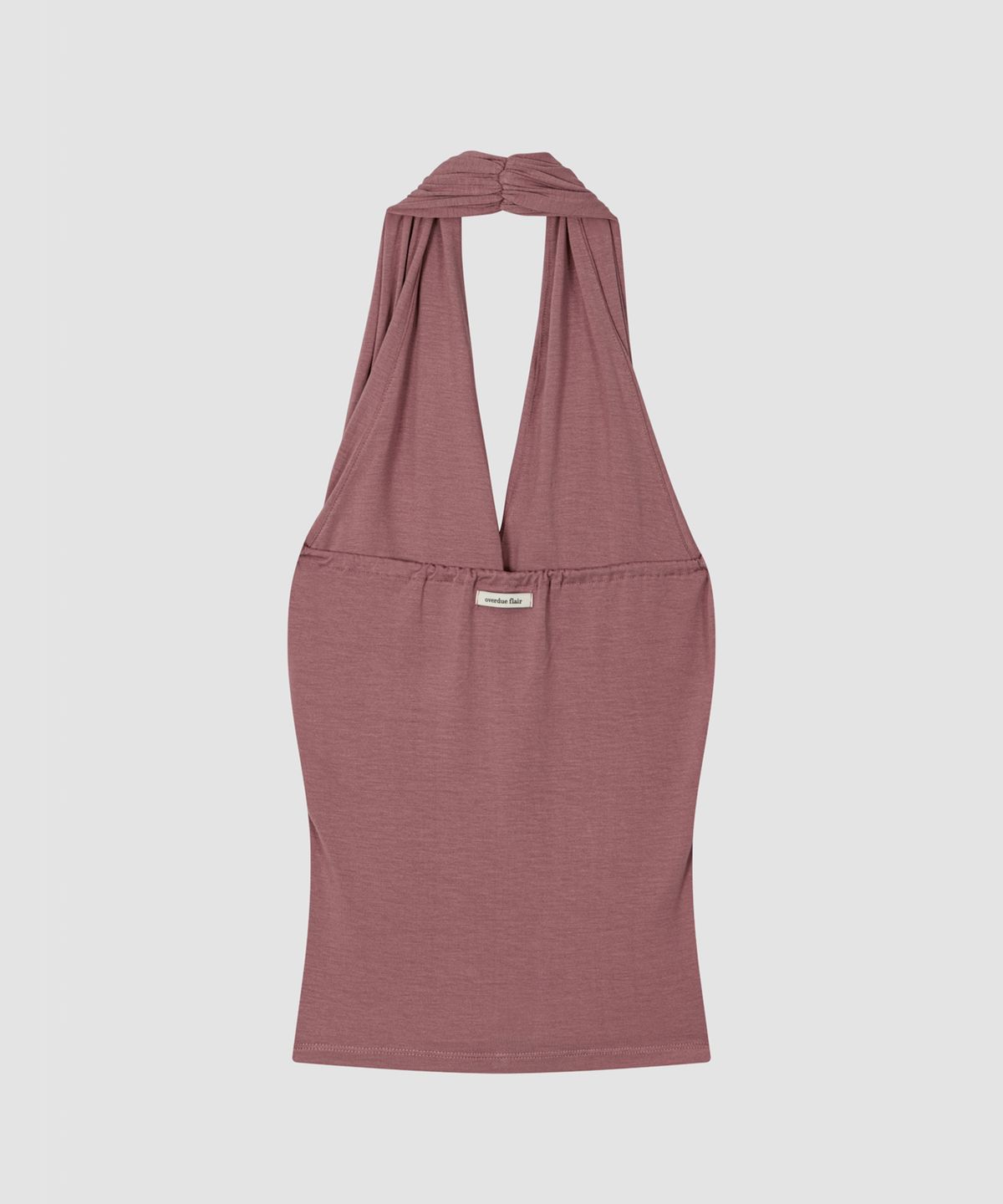 오버듀플레어(OVERDUEFLAIR) DRAPED HALTER TOP_PINK