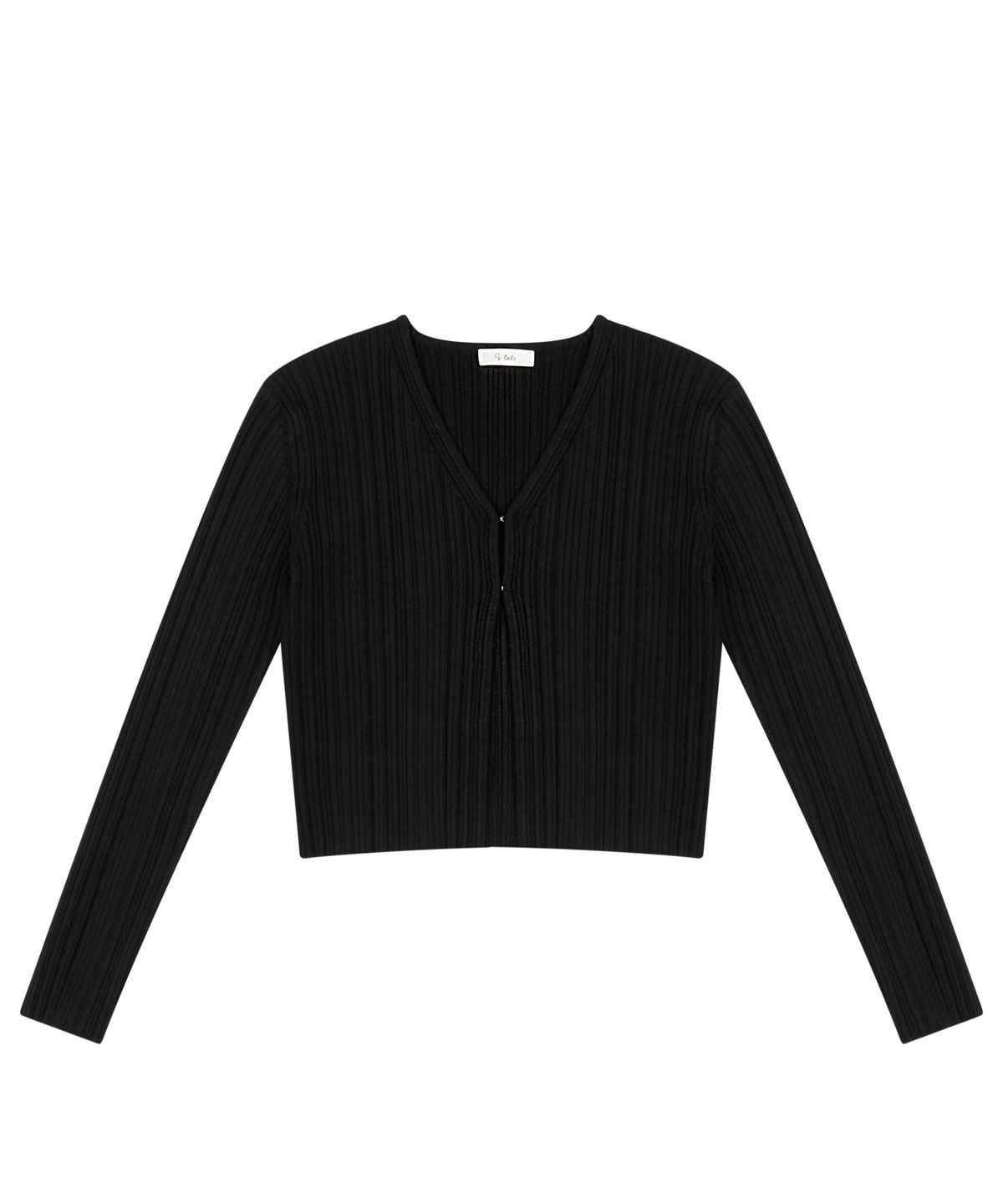 블레티(VLETI) Ribbed Knit Bolero (black)