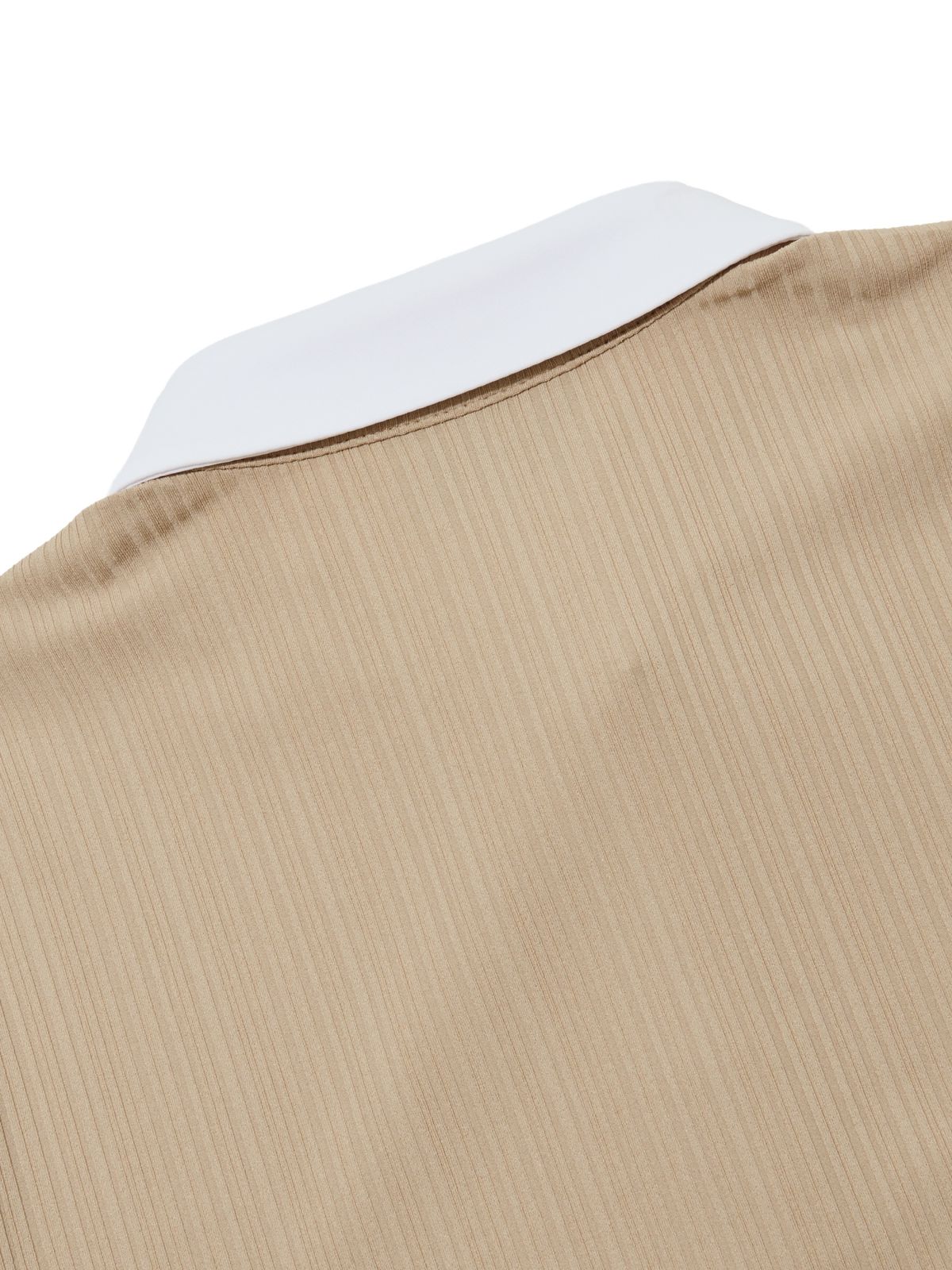 와이드앵글(WIDEANGLE) TO 에센셜 골조직 폴로 티셔츠 L_Dark Beige