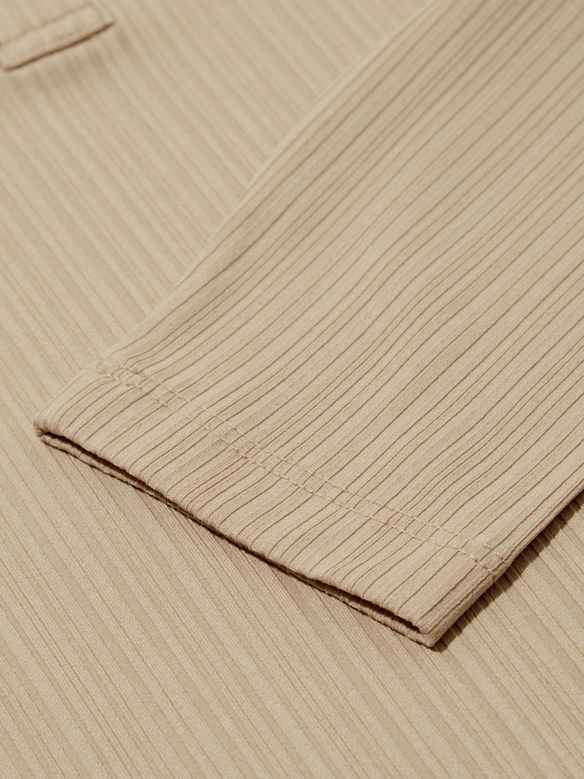 와이드앵글(WIDEANGLE) TO 에센셜 골조직 폴로 티셔츠 L_Dark Beige