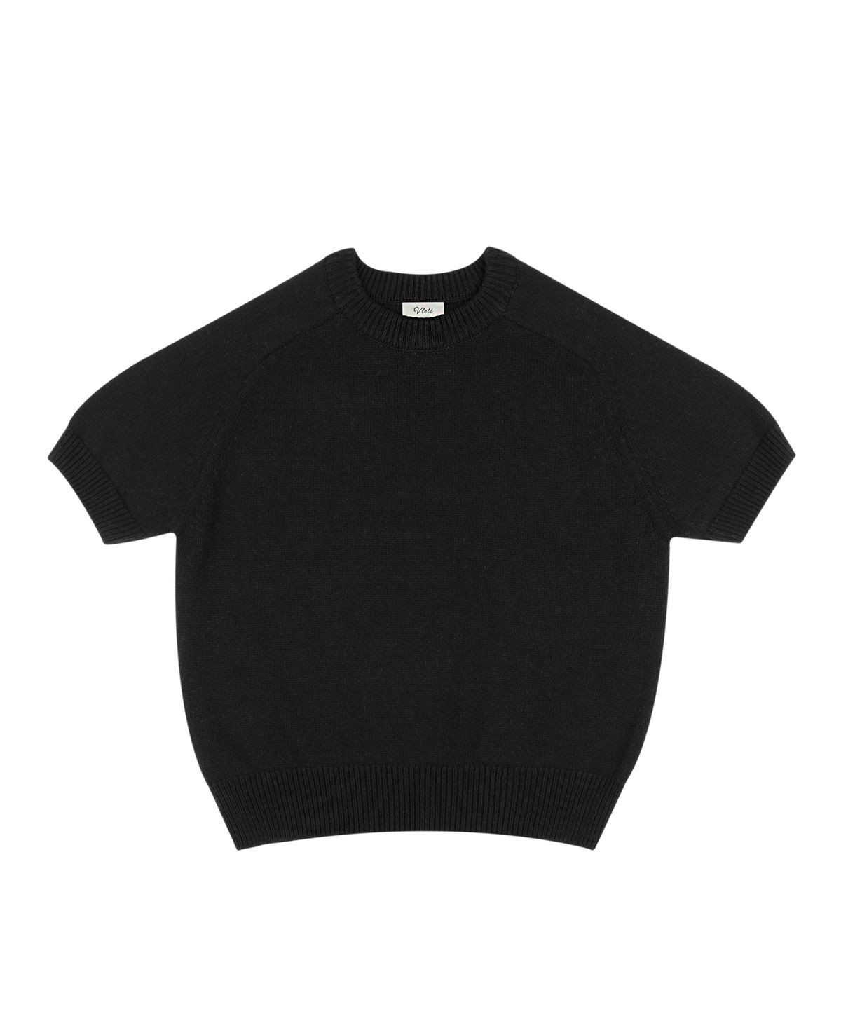블레티(VLETI) Cotton Round Half Knit (black)