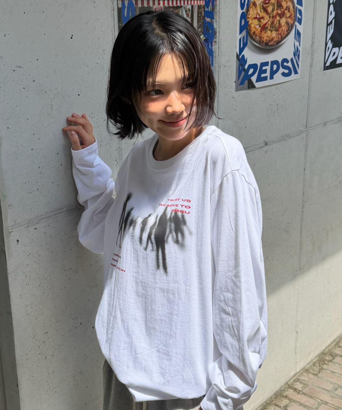 아모우(AMOU) Crowd Long Sleeve WHITE