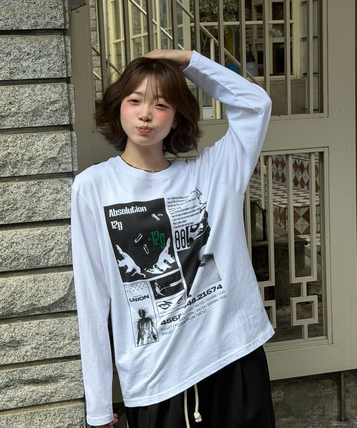 아모우(AMOU) 12 gram Long Sleeve WHITE