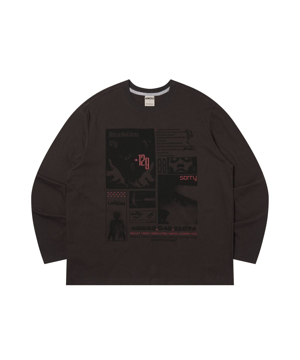 아모우(AMOU) 12 gram Long Sleeve CHACOAL GRAY