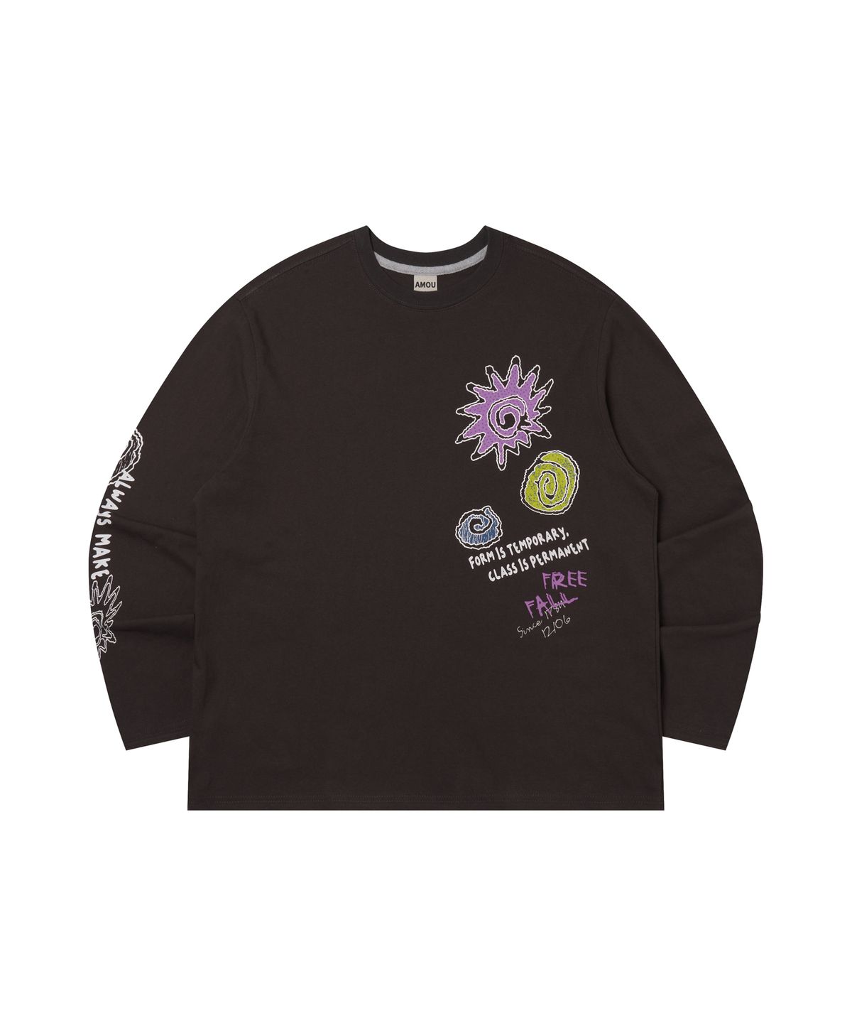 아모우(AMOU) Temporary Long Sleeve CHACOAL GRAY