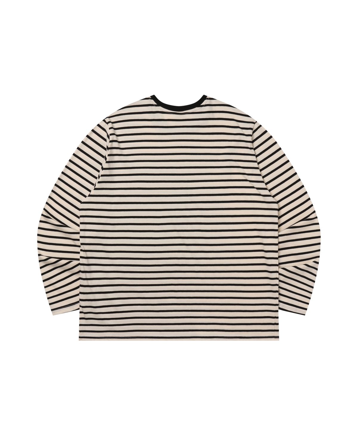 아모우(AMOU) Lettering Stripe Long Sleeve WHITE
