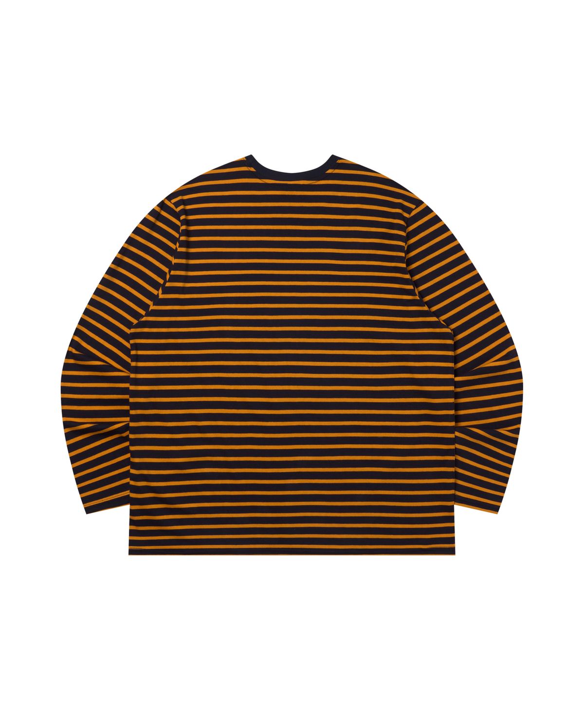 아모우(AMOU) Lettering Stripe Long Sleeve ORANGE