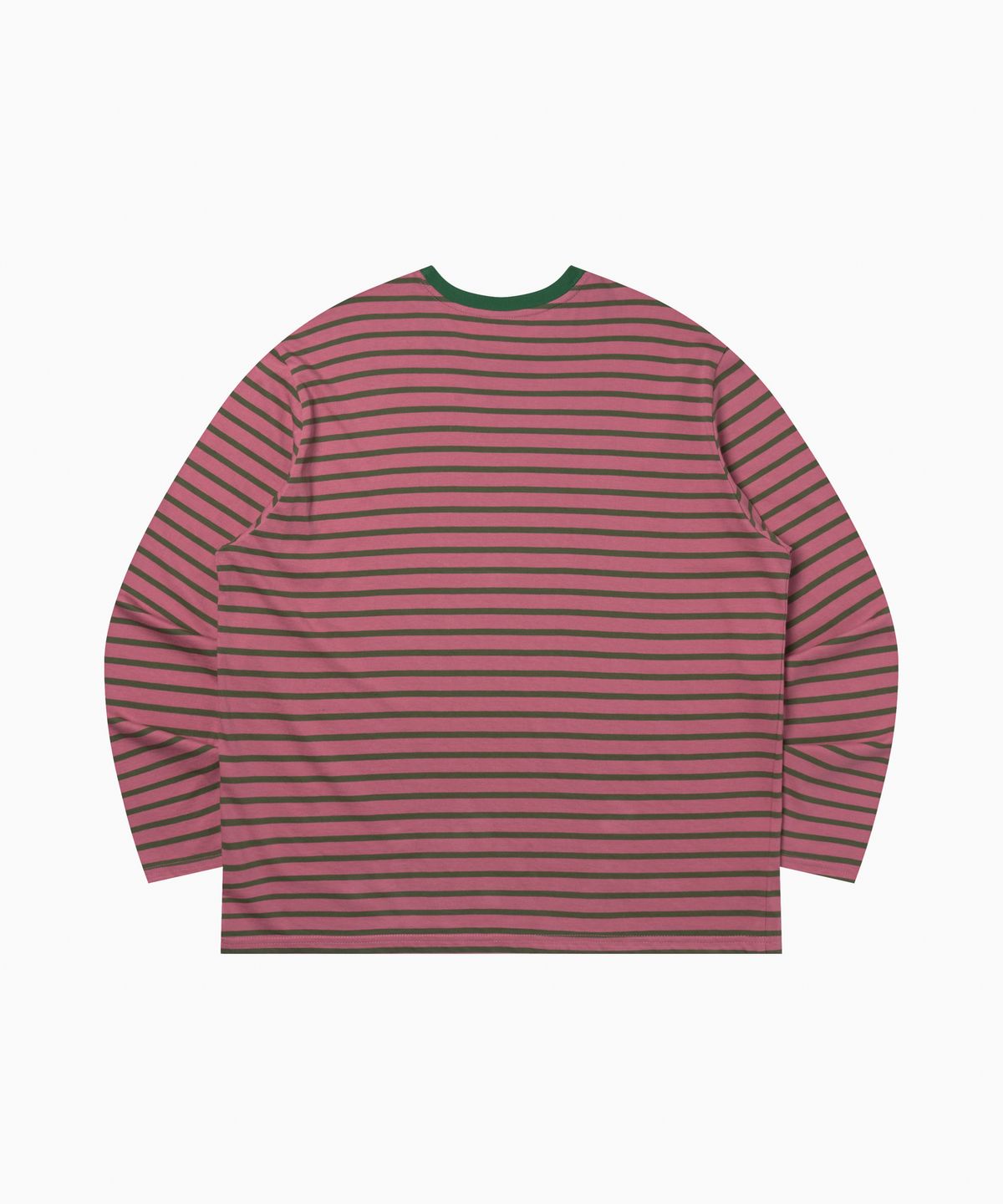 아모우(AMOU) Lettering Stripe Long Sleeve PINK
