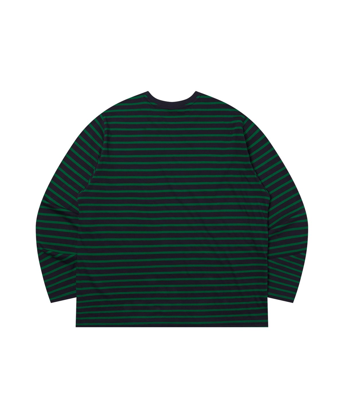 아모우(AMOU) Lettering Stripe Long Sleeve GREEN
