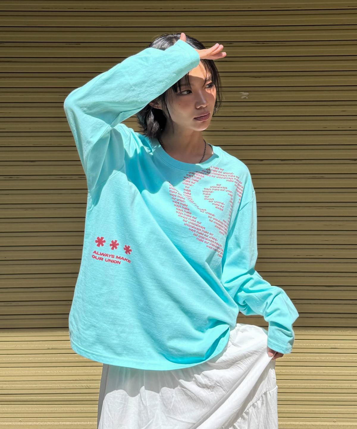 아모우(AMOU) Molly Shell Long Sleeve MINT