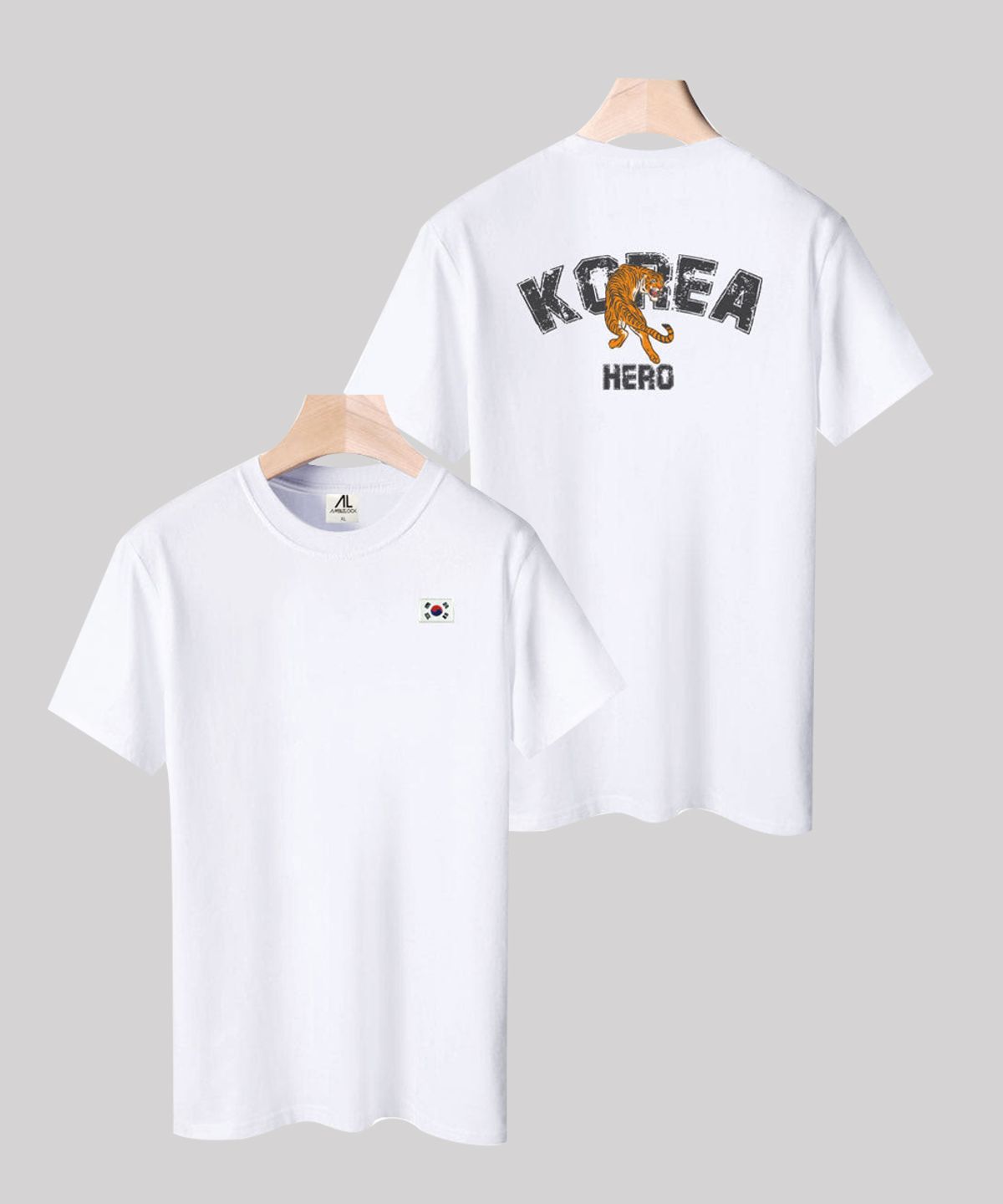 엠블룩(AMBLELOOK) 프리미엄 면스판 로카 반팔티 Korea Tiger (6color)