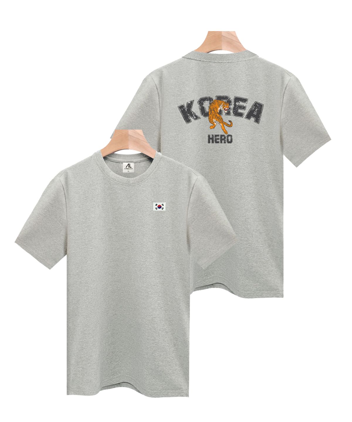 엠블룩(AMBLELOOK) 프리미엄 면스판 로카 반팔티 Korea Tiger (6color)