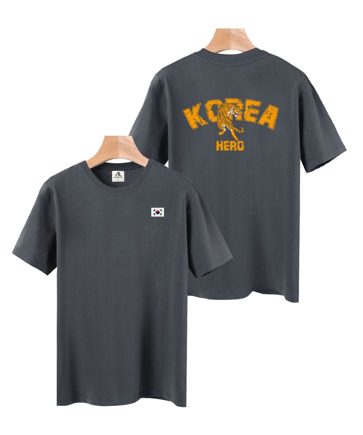 엠블룩(AMBLELOOK) 프리미엄 면스판 로카 반팔티 Korea Tiger (6color)