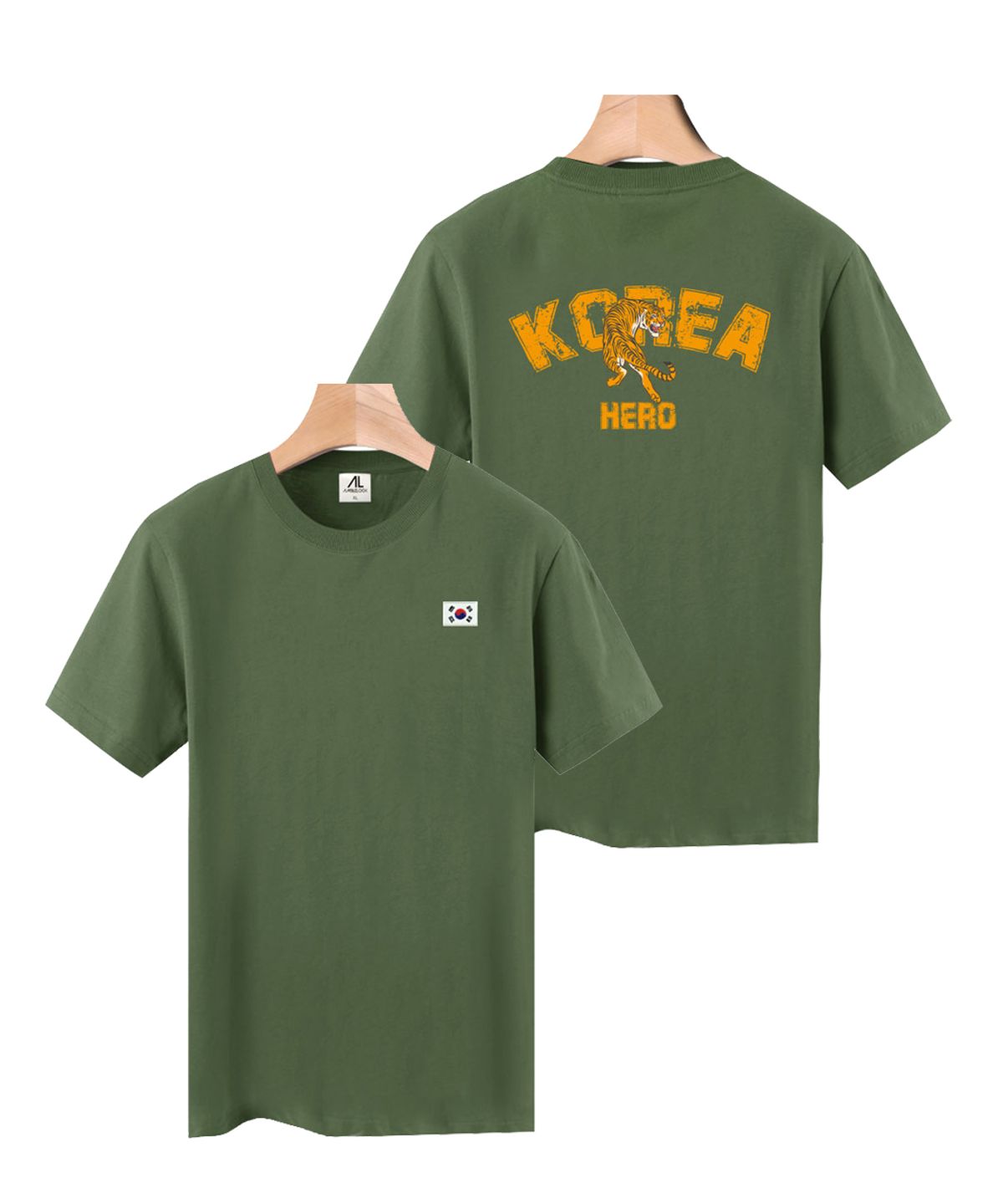 엠블룩(AMBLELOOK) 프리미엄 면스판 로카 반팔티 Korea Tiger (6color)