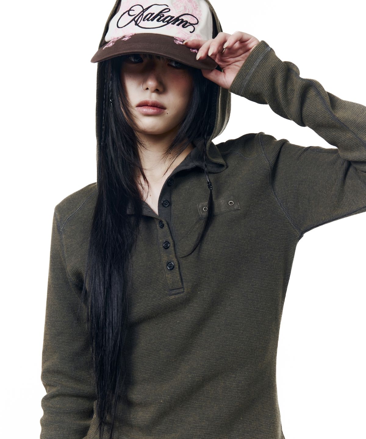 아캄(AAKAM) Tribal Twin Horse Cap (Brown)