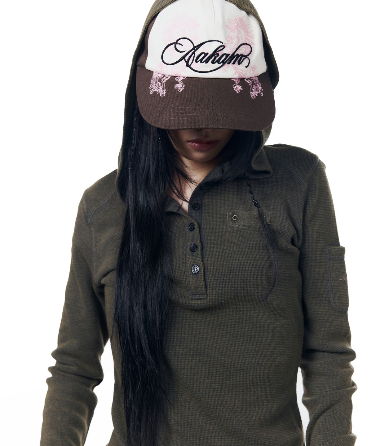 아캄(AAKAM) Tribal Twin Horse Cap (Brown)