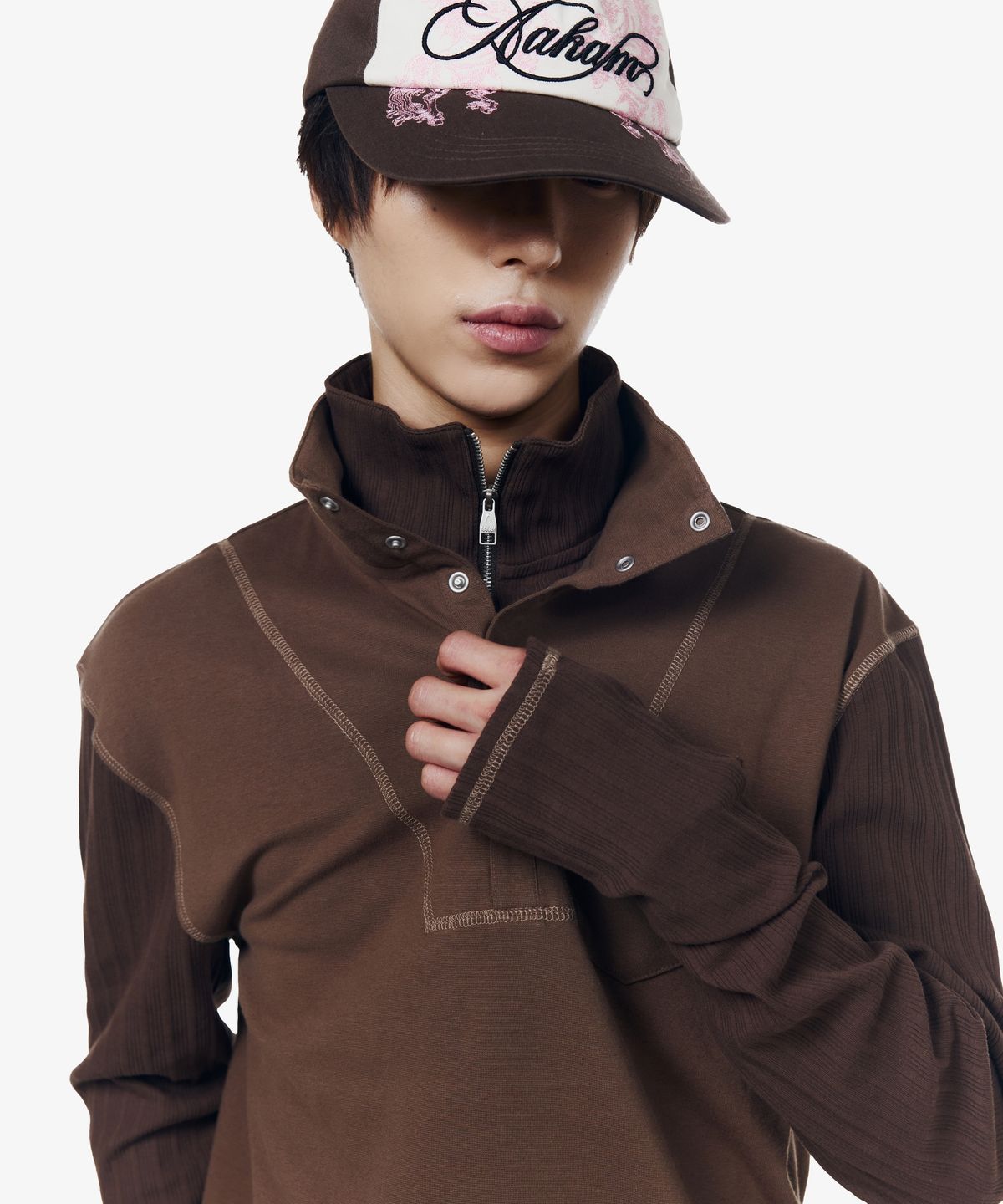 아캄(AAKAM) Tribal Twin Horse Cap (Brown)