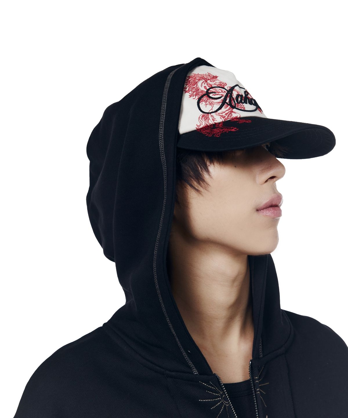 아캄(AAKAM) Tribal Twin Horse Cap (Black)