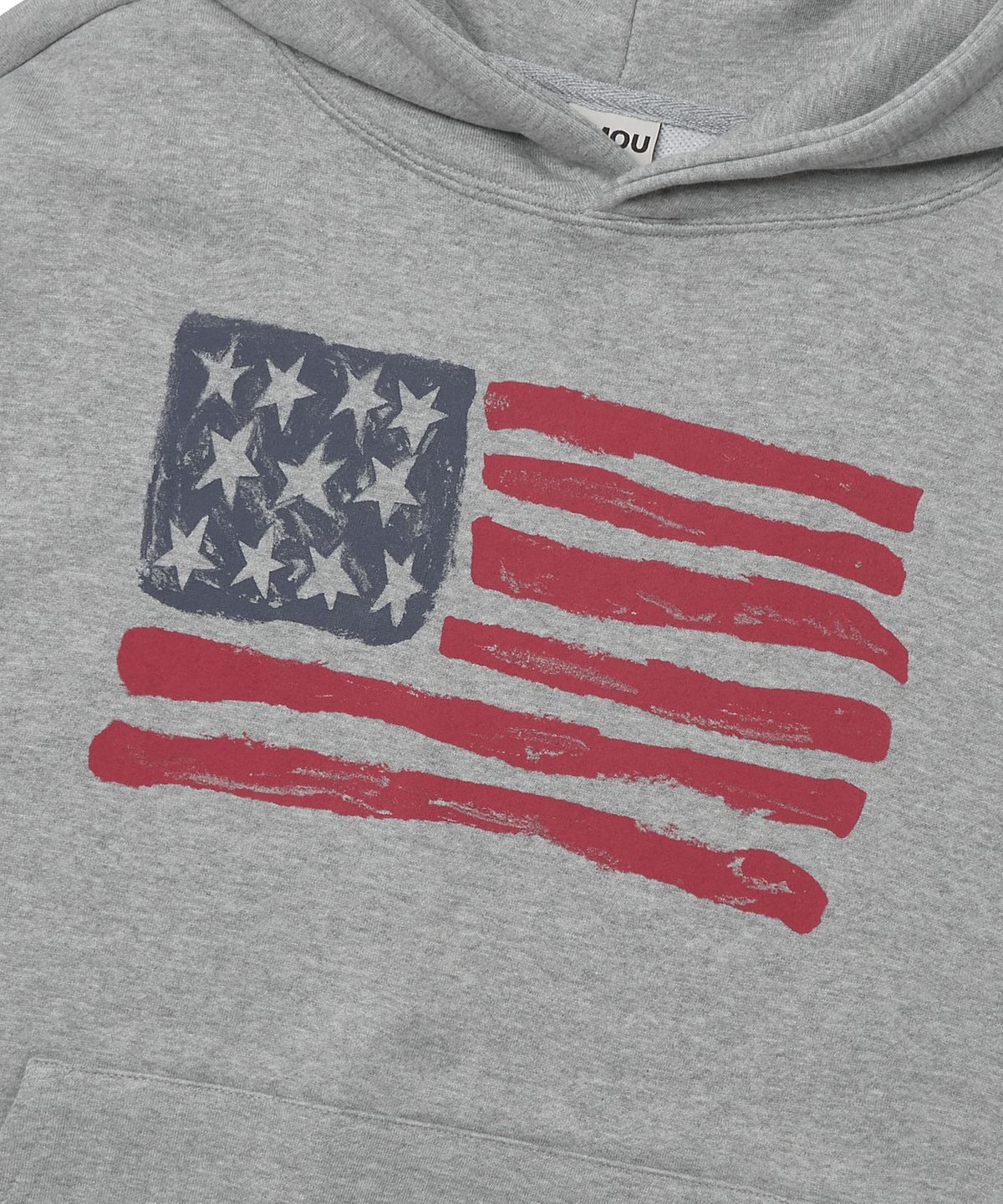아모우(AMOU) USA Painted Hoodie GRAY