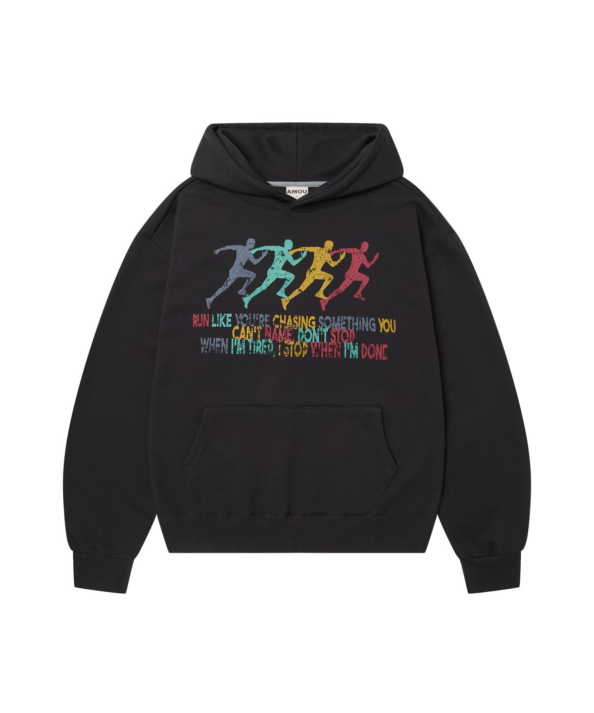 아모우(AMOU) Sprint Hoodie CHACOAL GRAY