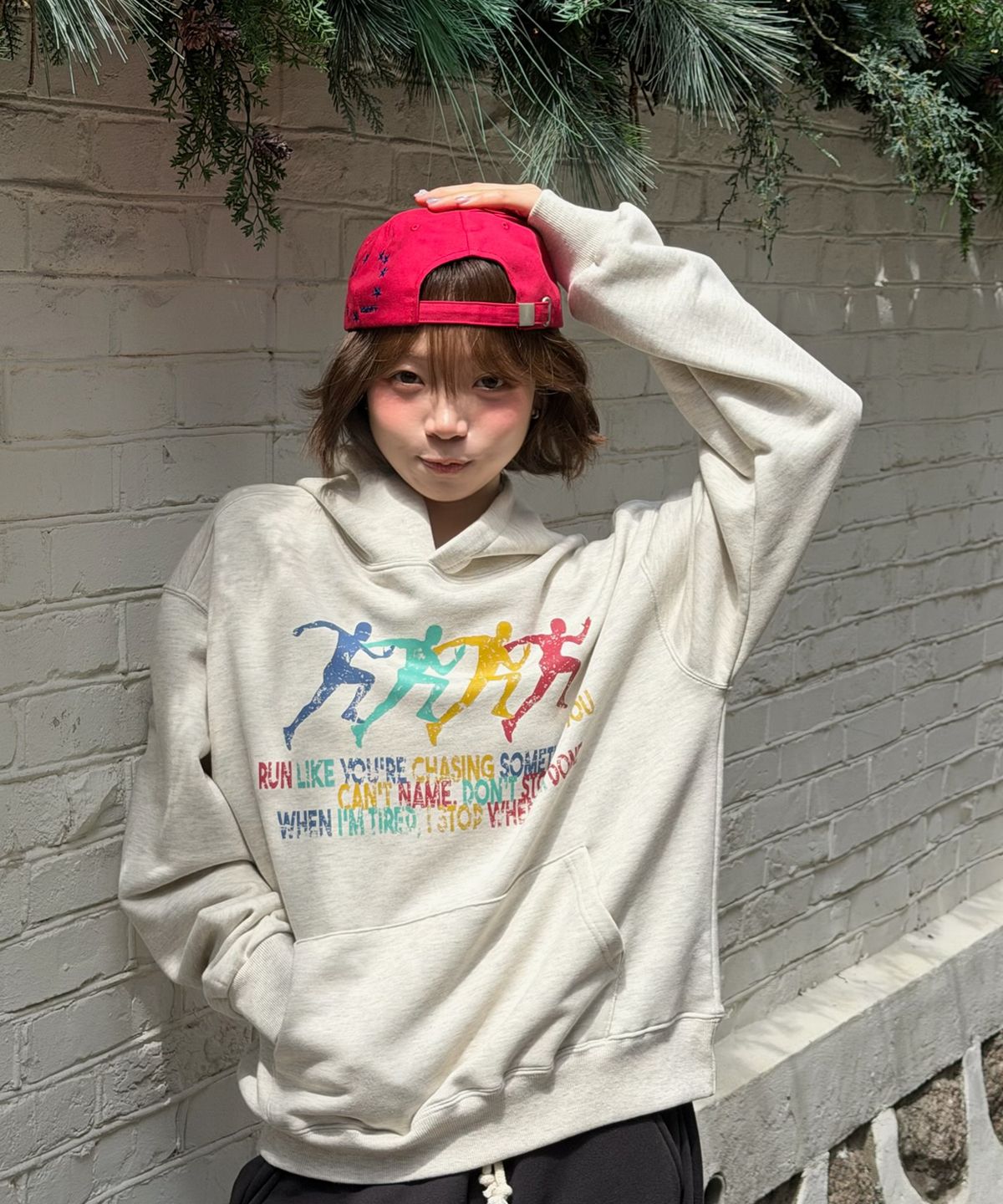 아모우(AMOU) Sprint Hoodie OATMEAL