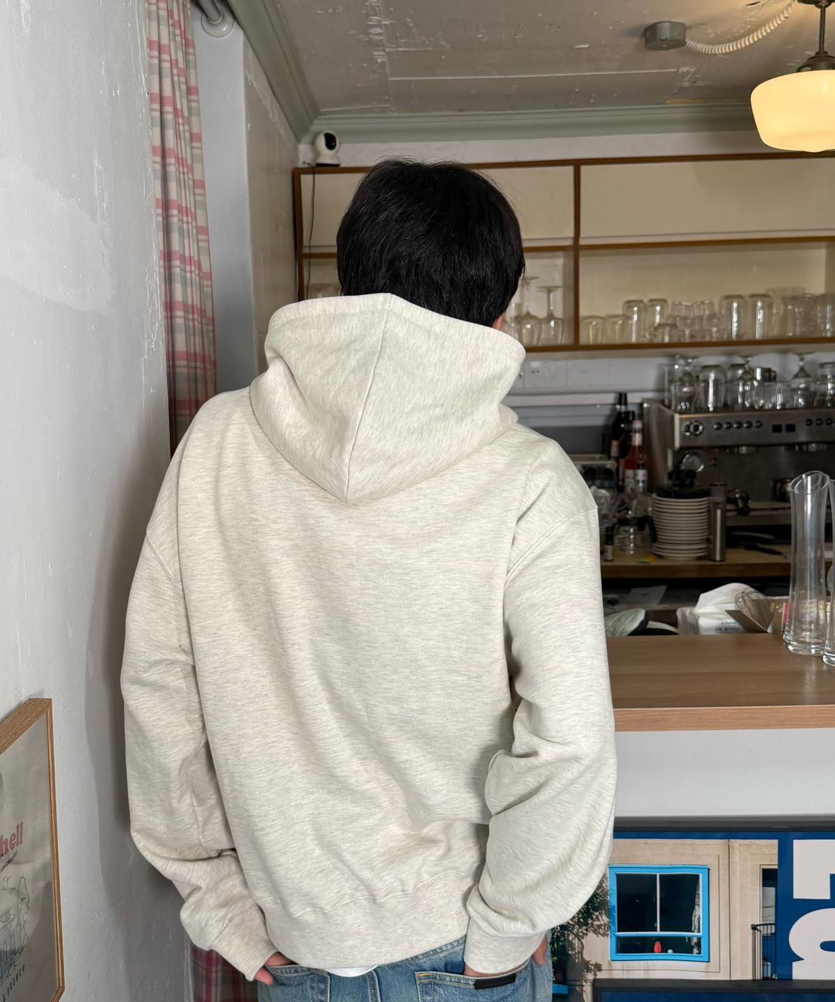 아모우(AMOU) Sprint Hoodie OATMEAL