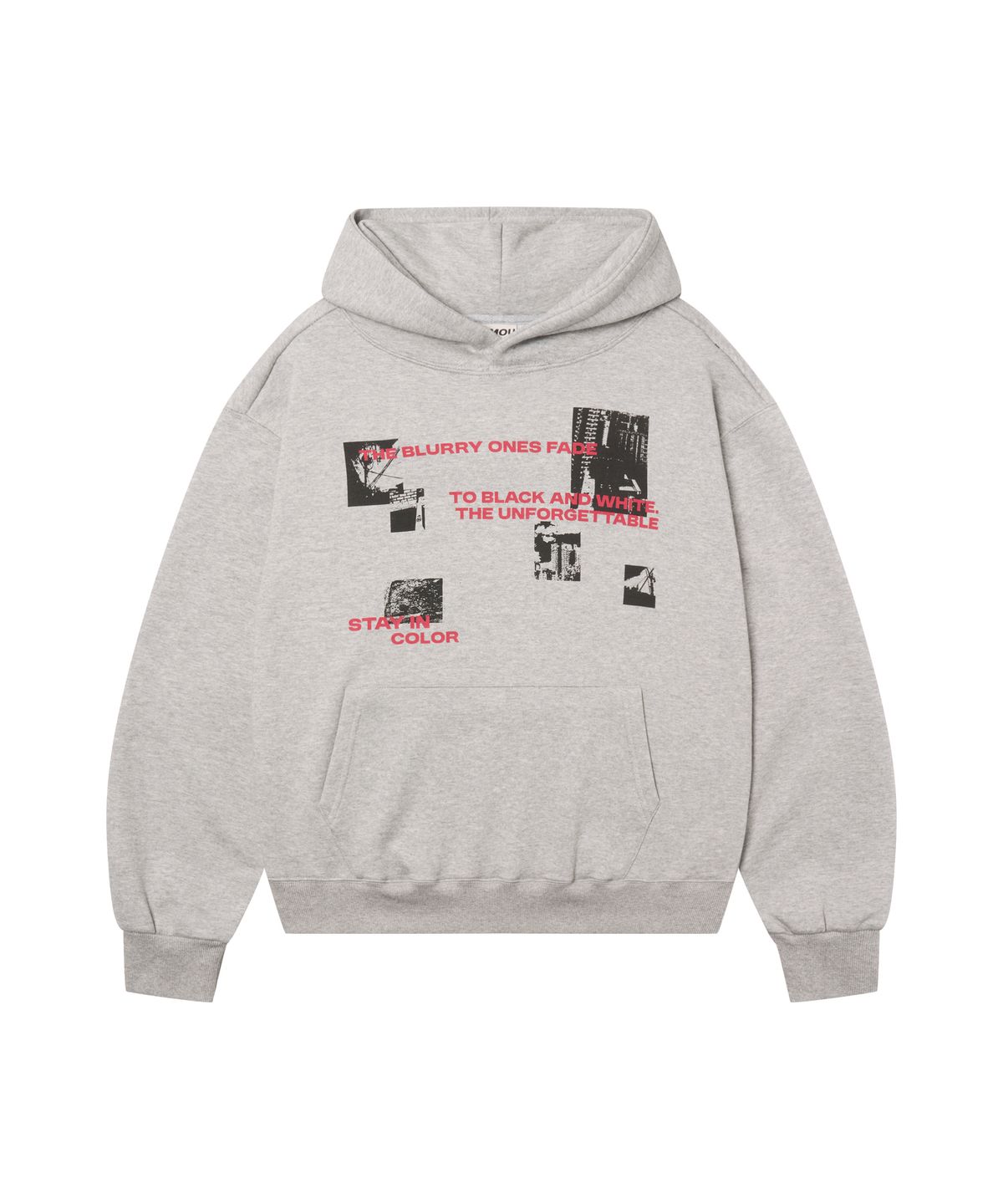 아모우(AMOU) Fade Picture Hoodie GRAY