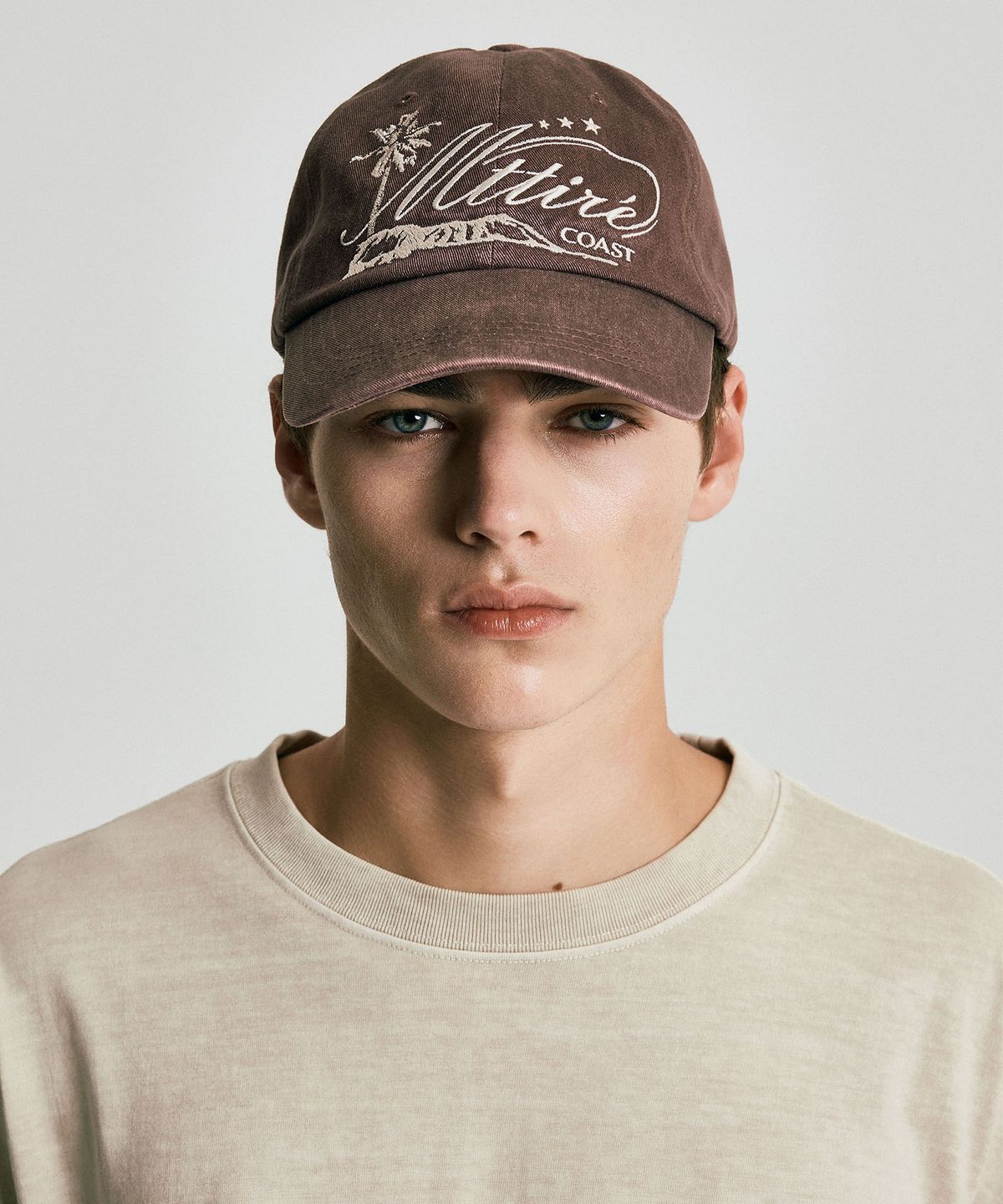 마티레(MTTIRÉ) COAST WASHED CAP / BROWN