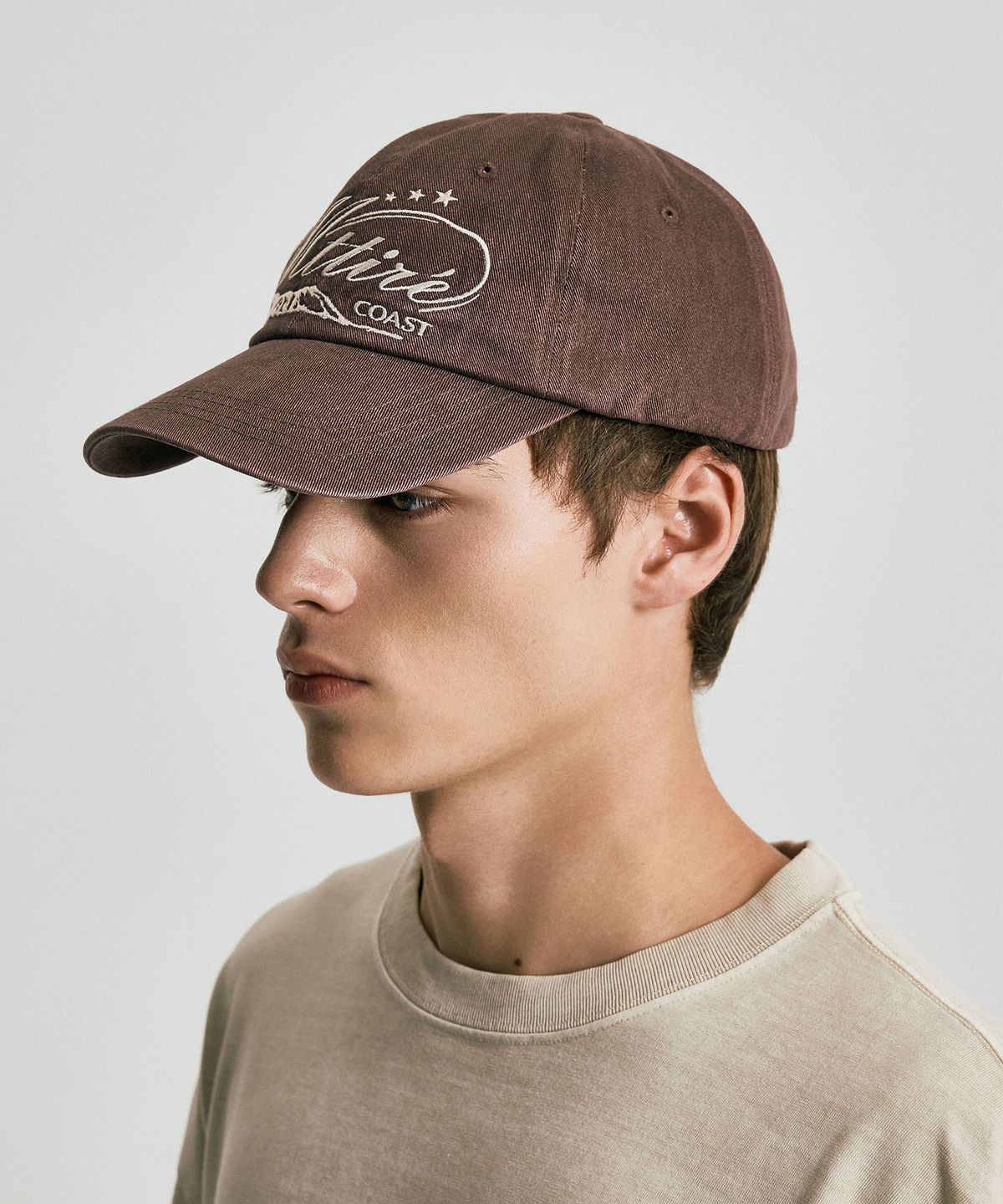 마티레(MTTIRÉ) COAST WASHED CAP / BROWN