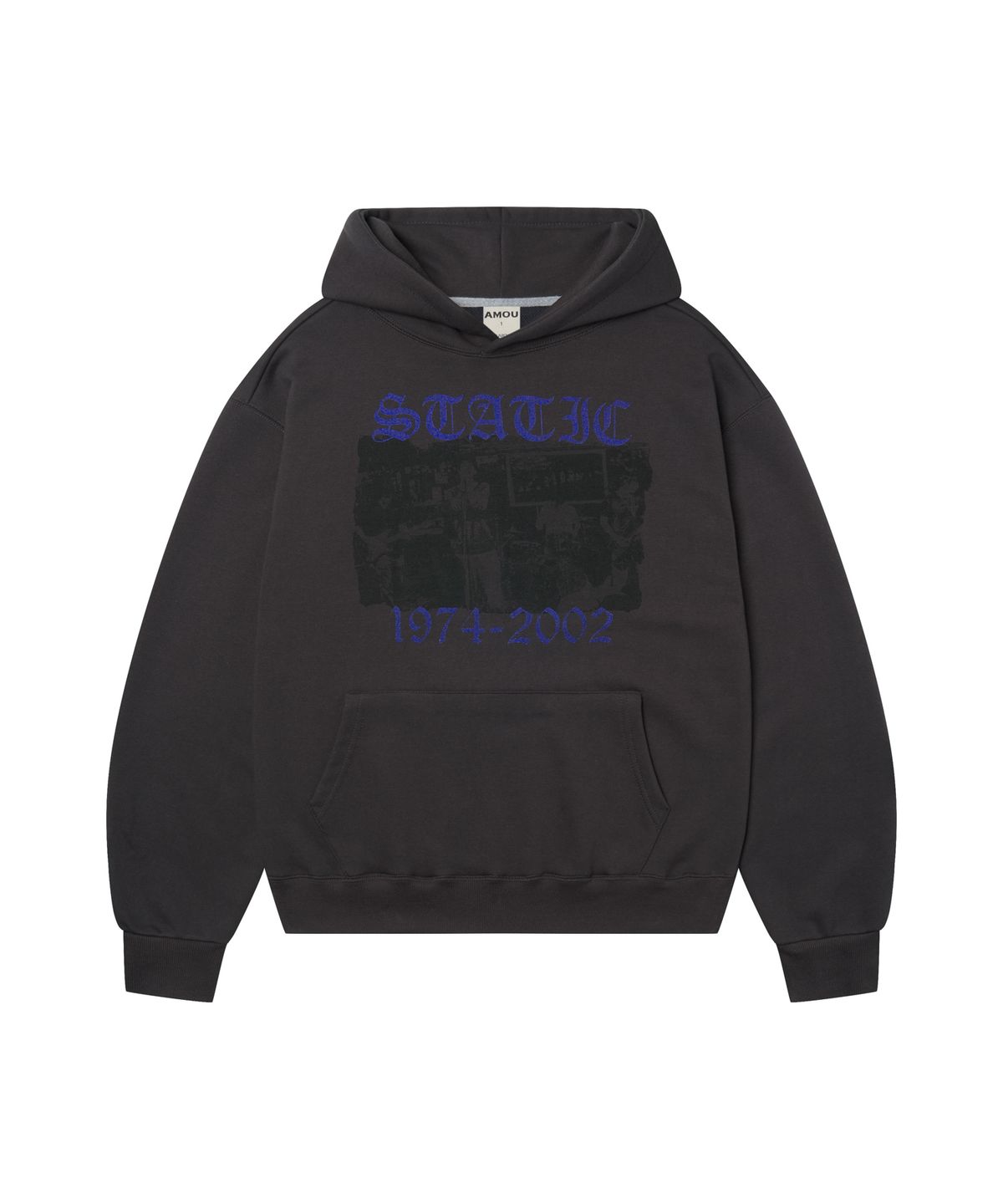 아모우(AMOU) Static Hoodie CHACOAL GRAY