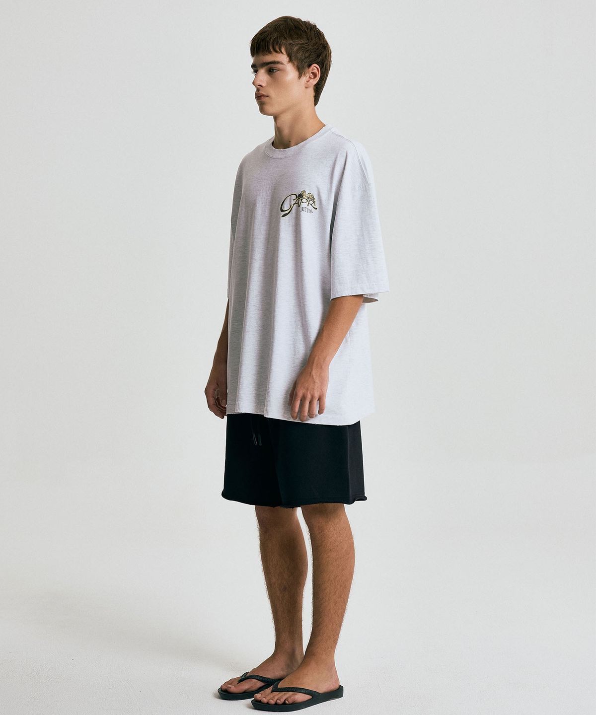 마티레(MTTIRÉ) CAPRI SOUVENIR T-SHIRT / LIGHT MELANGE
