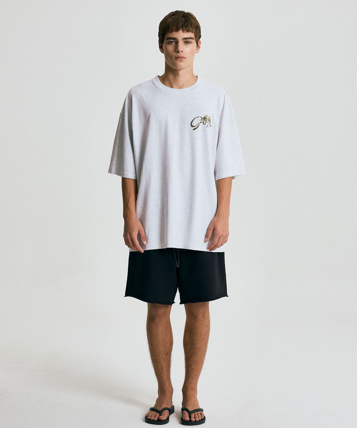 마티레(MTTIRÉ) CAPRI SOUVENIR T-SHIRT / LIGHT MELANGE