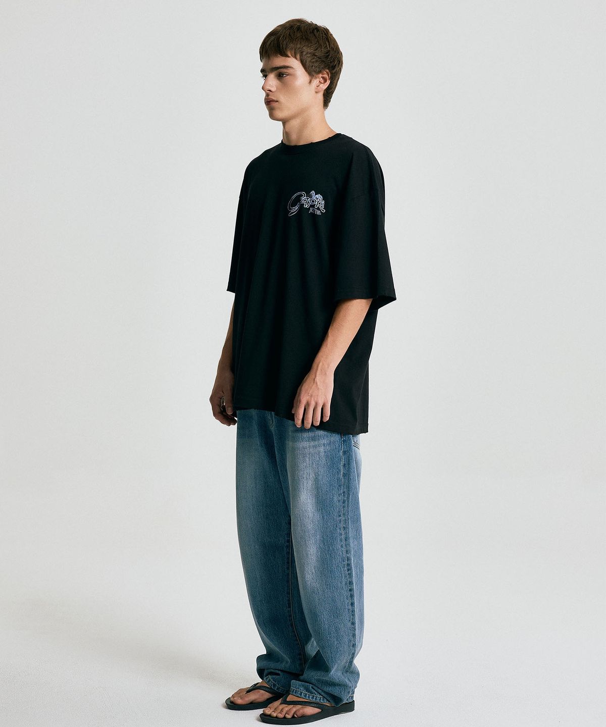 마티레(MTTIRÉ) CAPRI SOUVENIR T-SHIRT / BLACK