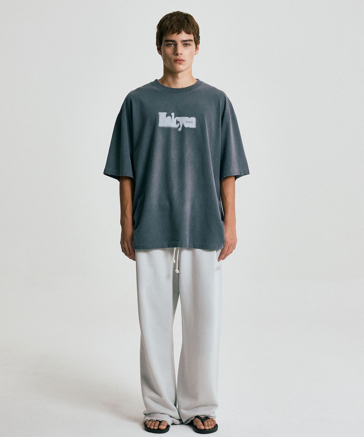 마티레(MTTIRÉ) HALCYON FRAME WASHED T-SHIRT / NAVY