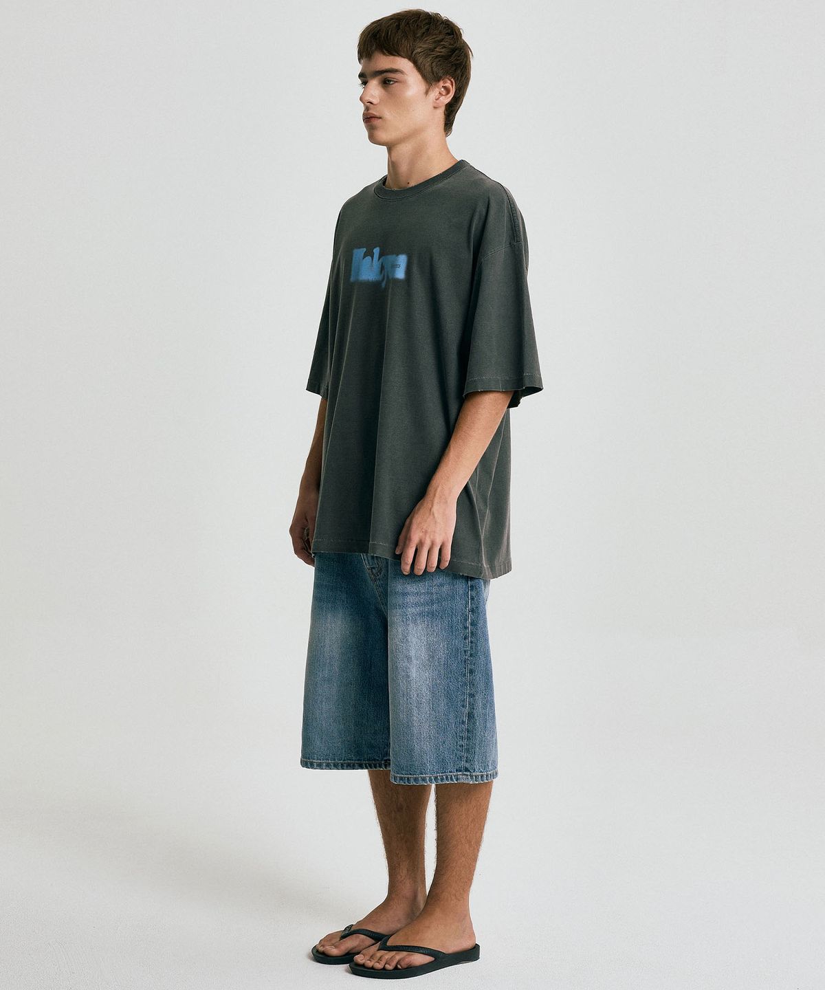 마티레(MTTIRÉ) HALCYON FRAME WASHED T-SHIRT / BLACK