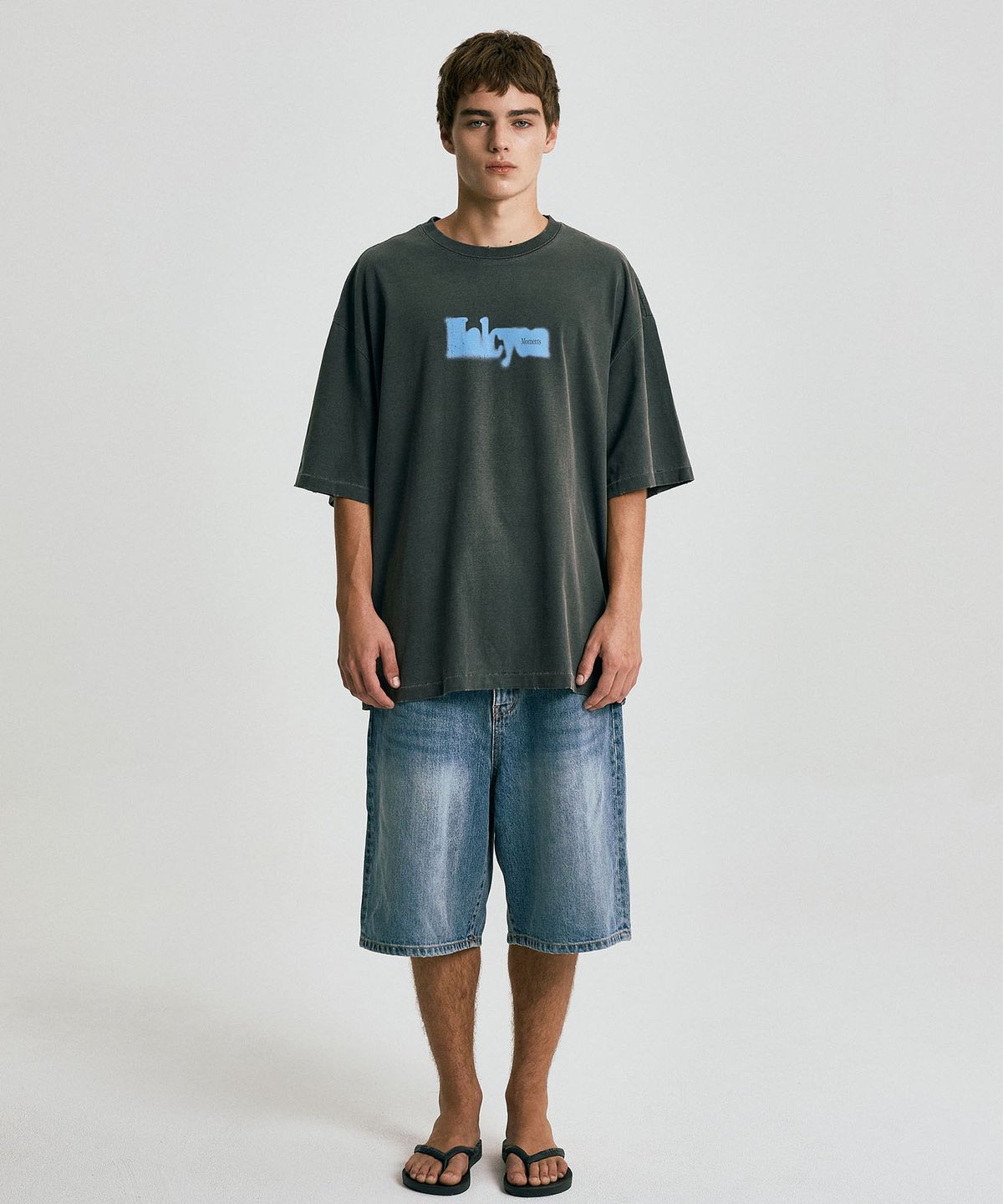 마티레(MTTIRÉ) HALCYON FRAME WASHED T-SHIRT / BLACK
