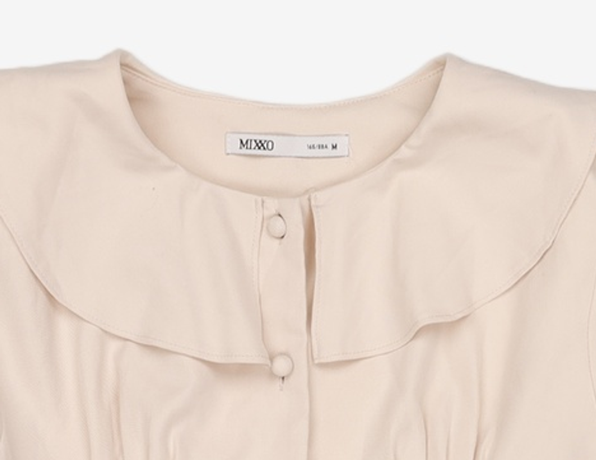 미쏘(MIXXO) 러플 카라 블라우스 MIWBLAV38G M