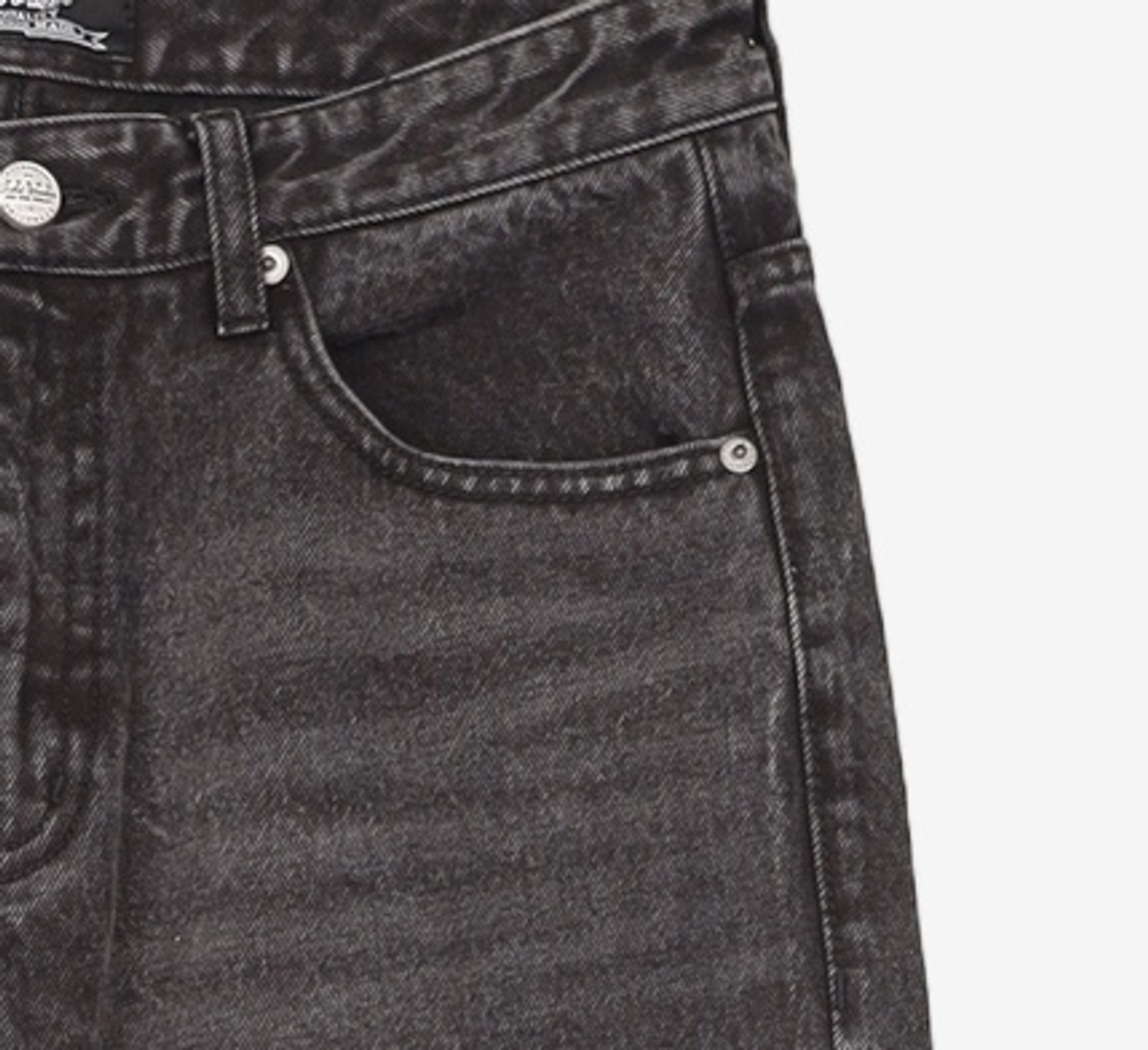필드워커(FIELDWORKER) SIWA WASHING SEMI WIDE DENIM [BLACK] L