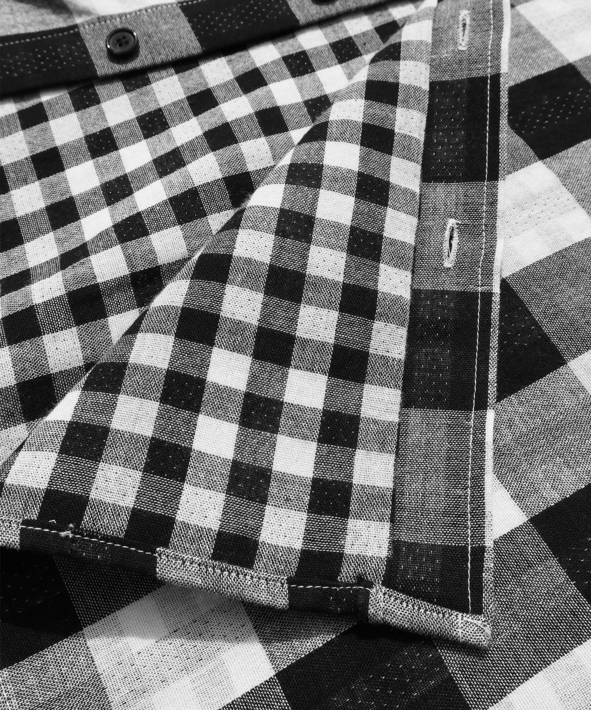 키류(KIRYU) BUFFALO BIG CHECK HALF SHIRT_WHITE