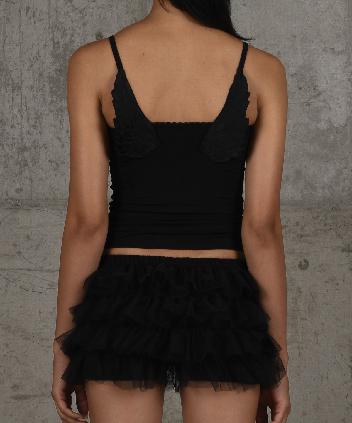 카이야(KAIYA) angel wing sleeveless - black