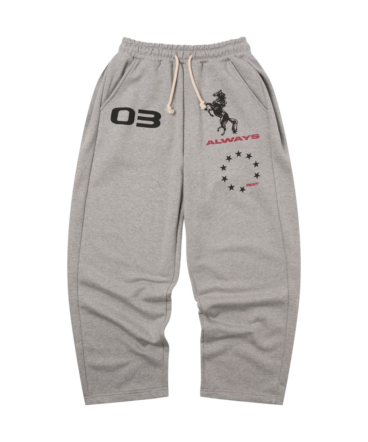 아모우(AMOU) AMOU Horse Sweat pants GRAY