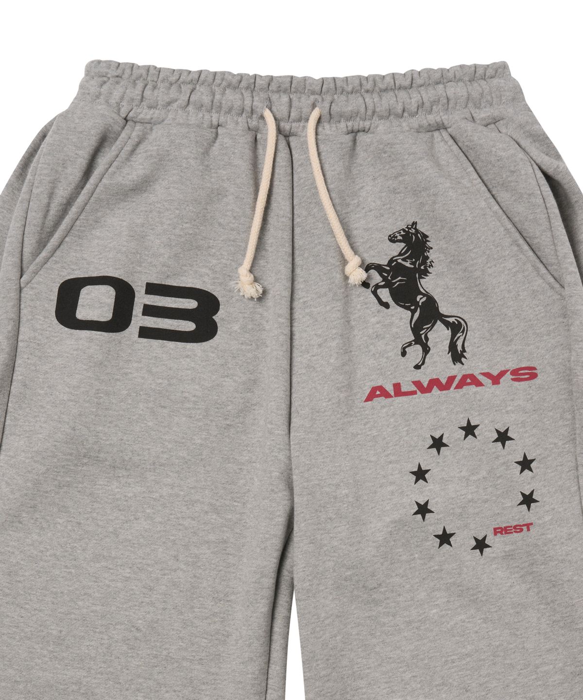 아모우(AMOU) AMOU Horse Sweat pants GRAY