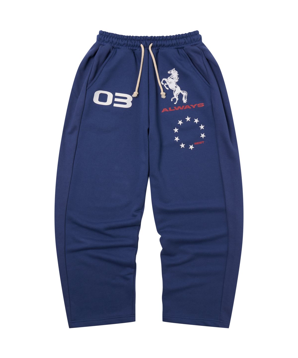아모우(AMOU) AMOU Horse Sweat pants BLUE