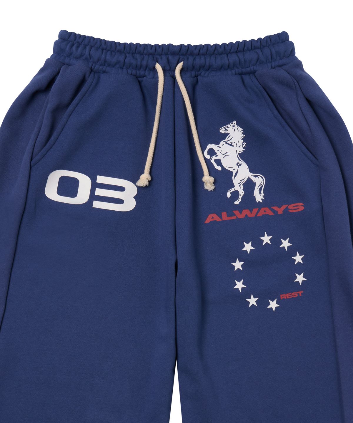 아모우(AMOU) AMOU Horse Sweat pants BLUE