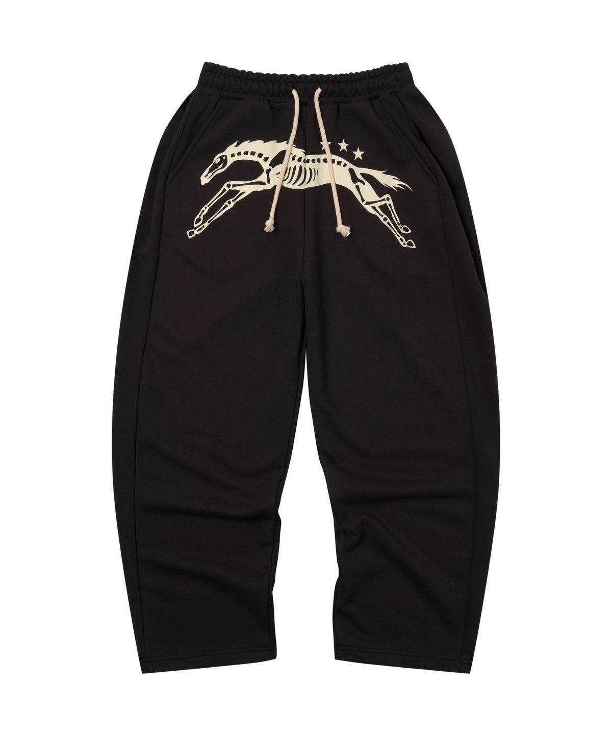 아모우(AMOU) Bone Horse Sweat pants BLACK