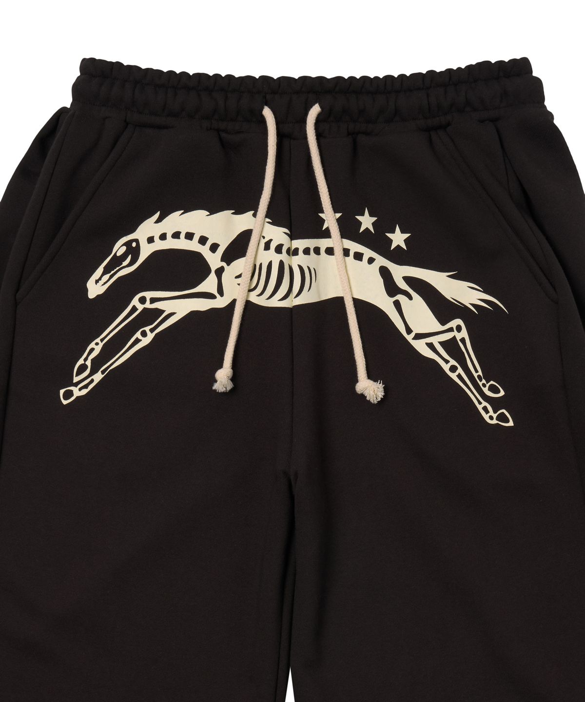 아모우(AMOU) Bone Horse Sweat pants BLACK